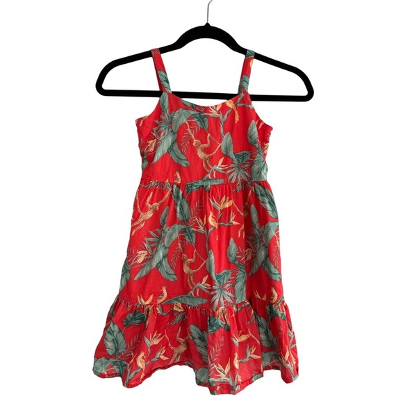 Janie and Jack Orange Jungle Print Dress Size 7 Cotton - Picture 1 of 4